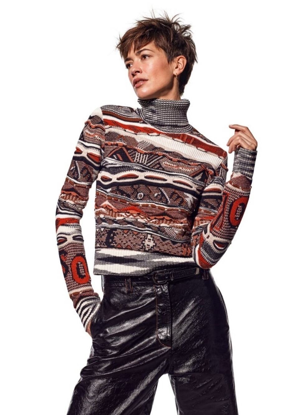 $1005 Missoni Roll-Neck Knitted Jumper Olivia Baker All American Wool Sweater M
